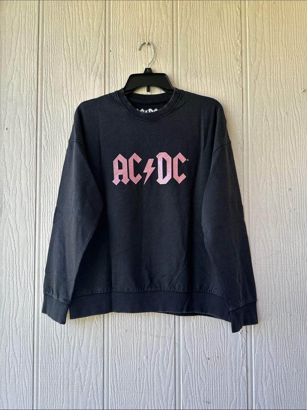 NWOT AC/DC Logo Black Crewneck Sweatshirt
